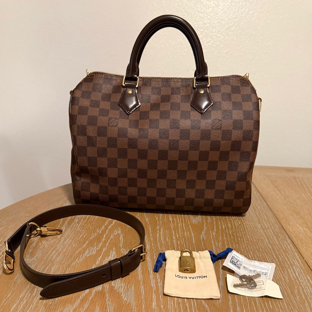 LOUIS VUITTON Damier Ebene Speedy Bandouliere 30